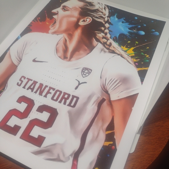 CAMERON BRINK STANFORD 8.5x11 ULTRA PREMIUM GLOSSY REPRINT ART BASKETBALL POSTER - Picture 5 of 8